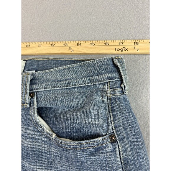 Levis 501 Jeans 34x27 Blue Button Fly Regular Fit Straight Leg Light Tag 34x30 - Picture 4 of 15